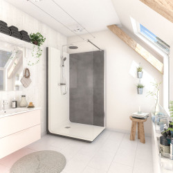 Cabine de douche Serenity charbon 90x120 cm | AYOR BATHROOM