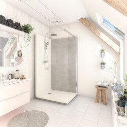 Cabine de douche Serenity Gris 90x120 cm – Douche Simple | AYOR BATHROOM