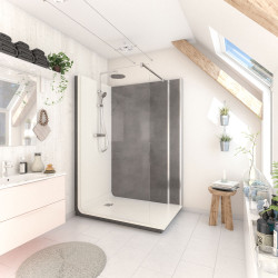 Cabine de douche Serenity charbon 80x140 cm | AYOR BATHROOM
