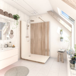 Cabine de douche Serenity Bois 90x140 cm – Douche Simple | AYOR BATHROOM