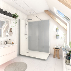Cabine de douche Serenity Ciment 80x160 cm – Douche Simple | AYOR BATHROOM