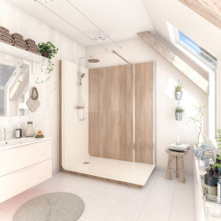 Cabine de douche Serenity Bois 80x160 cm – Douche Simple | AYOR BATHROOM
