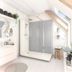 Cabine de douche Serenity Ciment 80x170cm Simple | AYOR BATHROOM