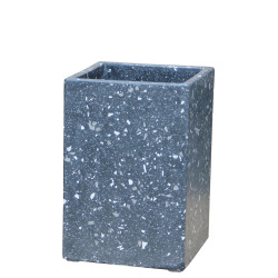 Vase haut noir terrazzo 29x29x43cm – Élégance & Style | POTTERIE