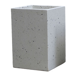 Vase haut blanc en terrazzo 37x37x55 cm – Élégance et style | POTTERIE