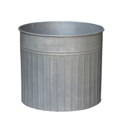 Pot en zinc relief Ø 28x25cm – Déco Jardin | POTTERIE