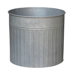 Pot en zinc relief Ø36x32cm – Déco jardin | POTTERIE