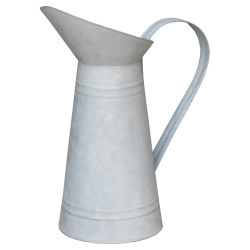 Cruche d'eau en zinc Ø 15 x 34 cm – Élégance Rétro | POTTERIE