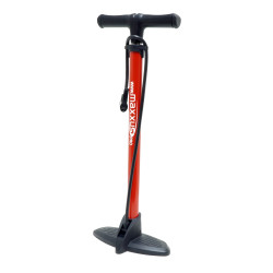 Pompe à pied aluminium rouge – Gonflage rapide | MAXXUS