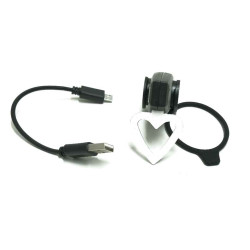 Lampe Vélo Cœur USB – Sécurité & Style | MAXXUS