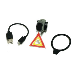 Lampe Vélo Arrière Triangulaire USB – Sécurité Assurée | MAXXUS