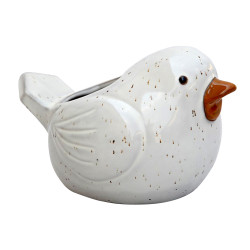 Pot oiseau céramique crème – Déco jardin | POTTERIE