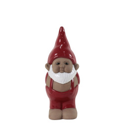 Nain de jardin rouge 17x15,5x41cm – Déco & Charme | POTTERIE