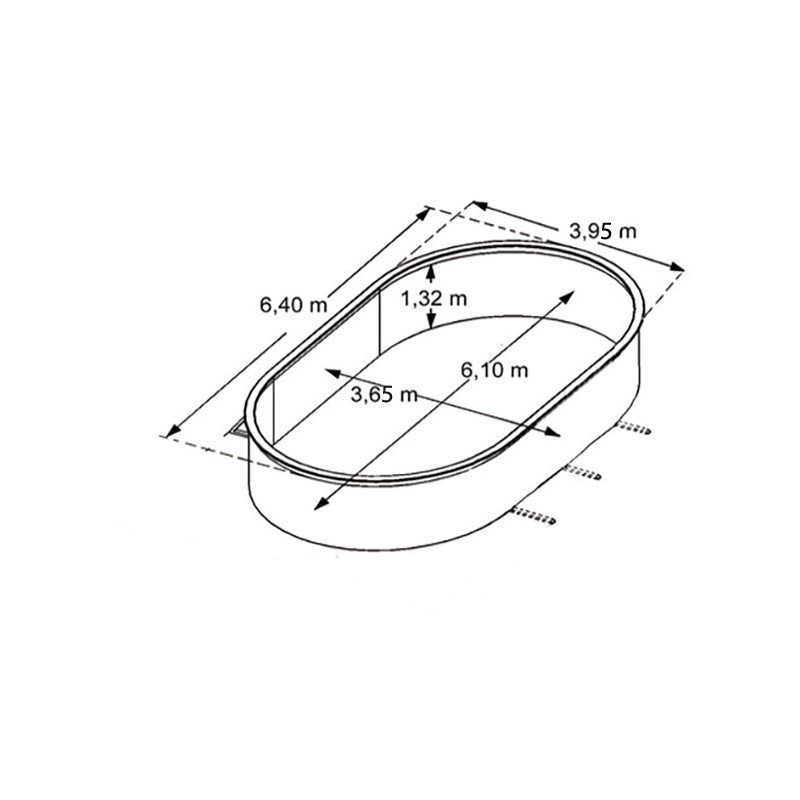 Piscine Anthracite Osmose 6,4 m - PVC/Métal Piscine | TRIGANO Piscine Anthracite Osmose 6,4 m - PVC/Métal Piscine | TRIGANO
