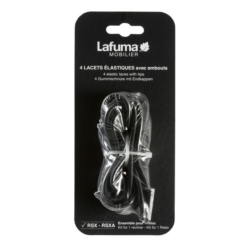 Set de lacets élastiques noirs pour relax RSXA et RSX