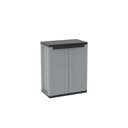 Armoire de rangement basse Jline 85 x 68 x 37,5 cm grise