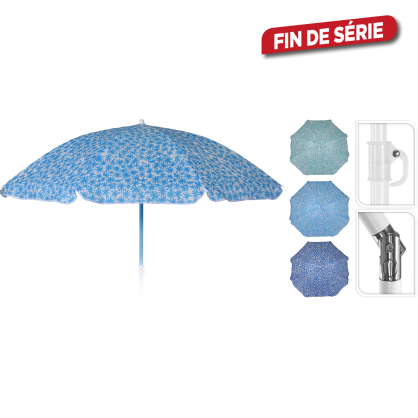 Parasol de plage fleuri inclinable Ø 155 cm