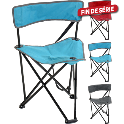 Chaise de camping pliante à 3 pieds 44 x 44 x 73 cm