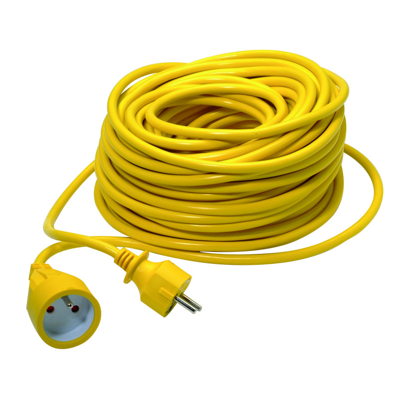 Rallonge 3G1,5 PVC jaune 30 m PROFILE