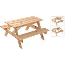 Table de pique-nique avec bac à sable 90 x 85 x 46 cm