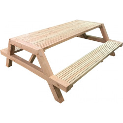 Table de jardin pique-nique en pin SOLID 200cm | SOLID
