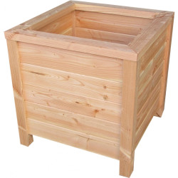Bac à fleurs Douglas 80x80x80cm – Jardinière en bois | SOLID