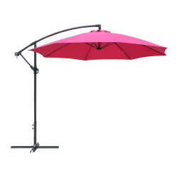 Parasol déporté inclinable avec manivelle taupe Ø 300 cm