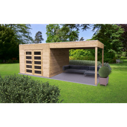 Abri de jardin en bois Tarento 19 mm 2,98 x 2,90 m | SOLID