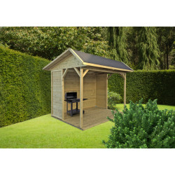 Pavillon Ronsburg 19 mm 3,4 x 2,5 m bois massif | SOLID