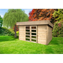 Abri de jardin bois Stockholm 3,6x2,4m traité | SOLID