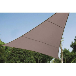 Toile d'ombrage taupe triangulaire 3,6 x 3,6 x 3,6 m PEREL