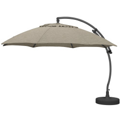 Parasol déporté et inclinable Easy Sun bleu pétrole Ø 375 cm SUNGARDEN