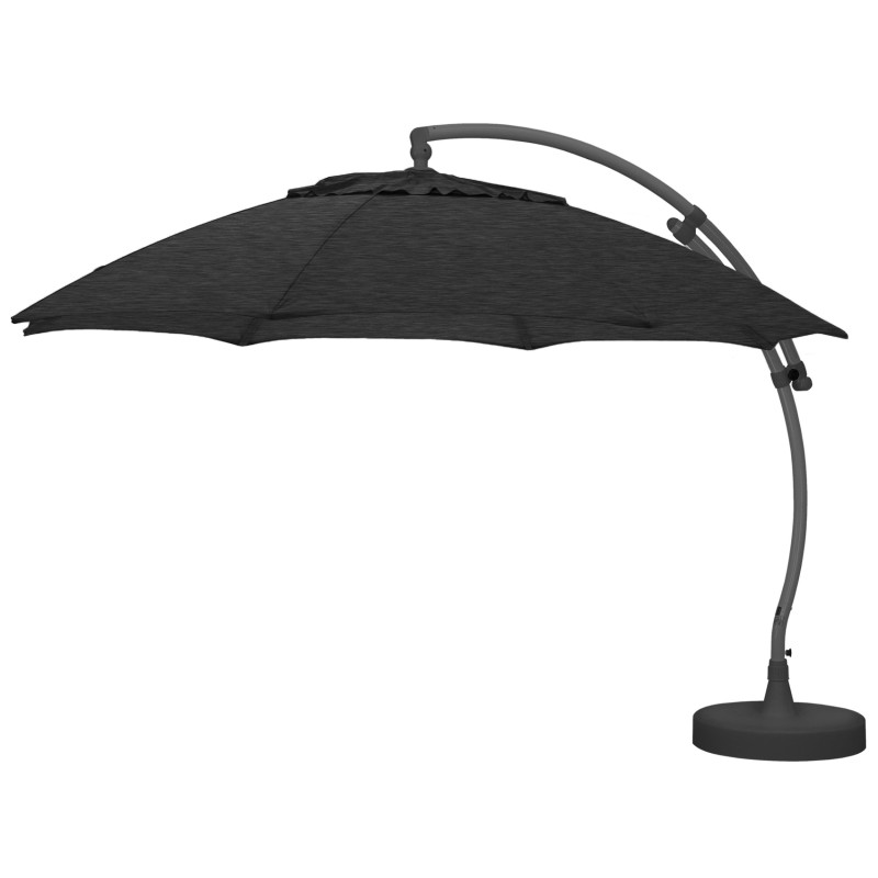 Parasol déporté et inclinable Easy Sun titanium Ø 375 cm SUNGARDEN