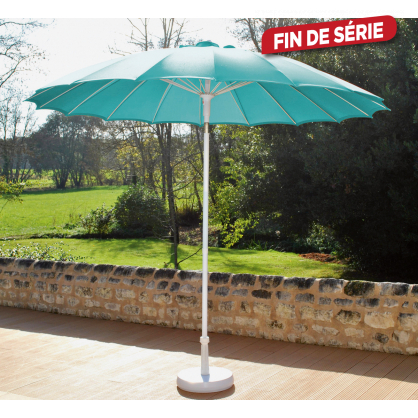 Parasol droit inclinable Pagoda turquoise Ø 270 cm