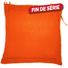 Galette de chaise déperlante orange 40 x 40 x 4 cm
