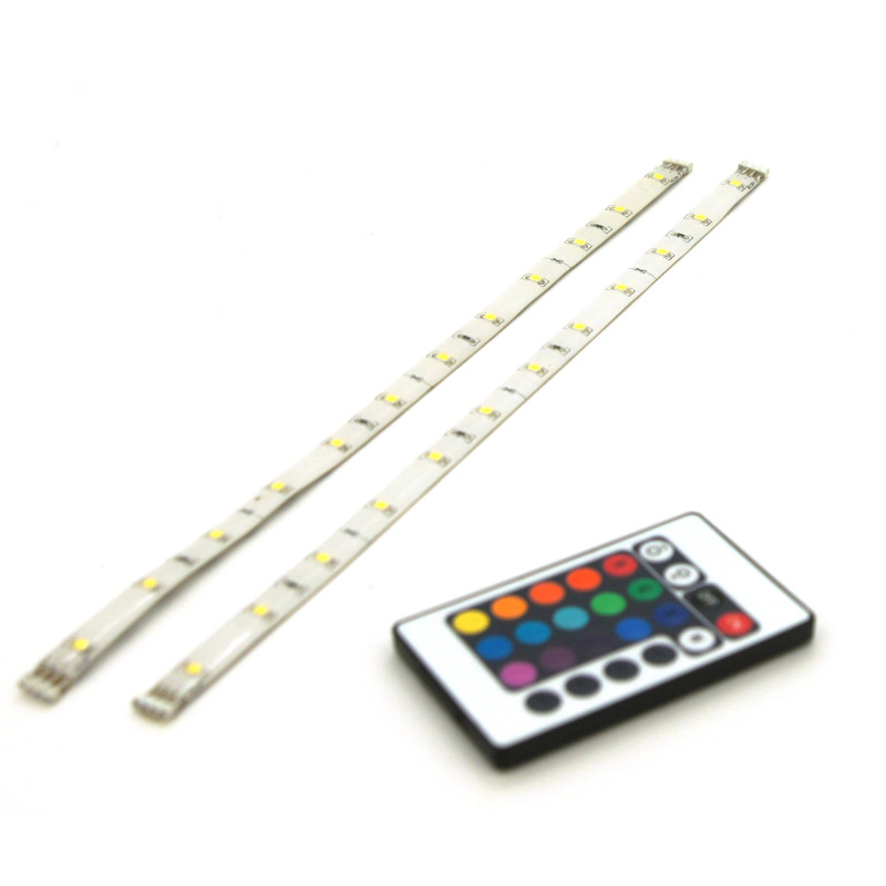 Set de rubans LED rgb avec télécommande 30 cm 2 pièces PROLIGHT