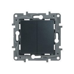Interrupteur Niloé double anthracite – Contrôle 2 directions | LEGRAND