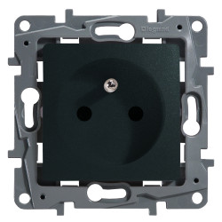 Prise encastrable Niloe bipolaire anthracite LEGRAND | LEGRAND