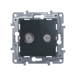 Prise TV FM Niloé anthracite – Connexion facile | LEGRAND

