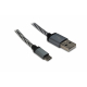 Câble USB mâle/micro USB mâle gris