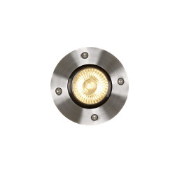 Spot extérieur à encastrer Biltin rond chrome dimmable GU10 35 W LUCIDE