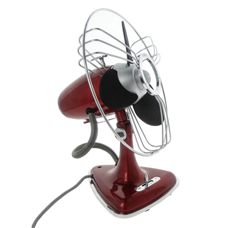 Ventilateur de table Vintage rouge Ø 30 cm 35 W