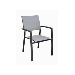 Fauteuil de jardin Games graphite et perle