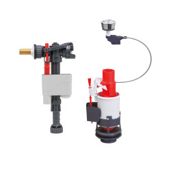 Mécanisme WC télescopique 3/6L – Double poussoir | WIRQUIN