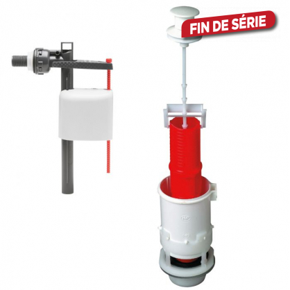 Mécanisme de chasse d'eau à tirette avec robinet flotteur à piston 1ER
