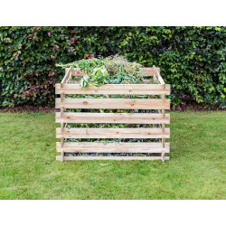 Composteur en bois 100 x 100 x 70 cm PRACTO GARDEN