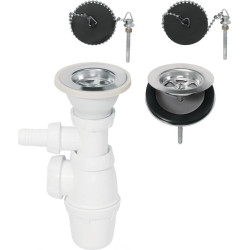 Siphon Évier 2 Bacs Ø60mm – Évacuation Fiable | INVENTIV