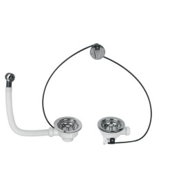 Bonde évier 2 bacs Ø 90 mm INVENTIV – Évacuation Facile | INVENTIV