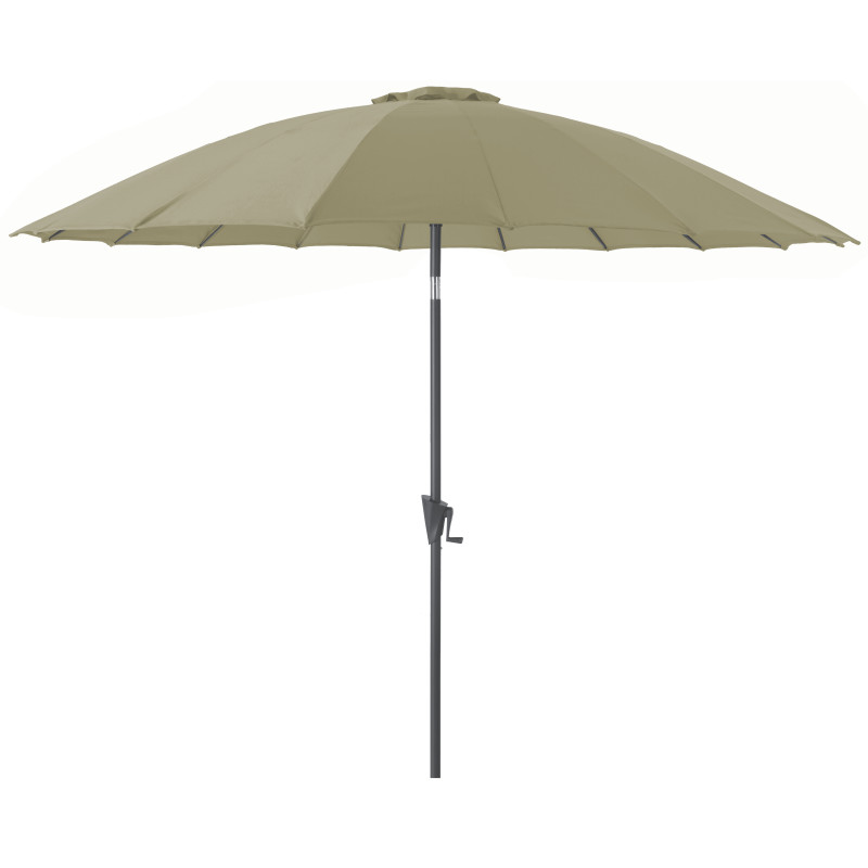 Parasol droit inclinable Pagode cendré Ø 300 cm