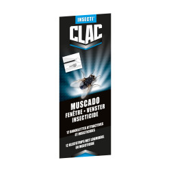 Insecticide Muscado pour fenêtre – 12 bandelettes – Anti-mouches | CLAC RADICAL